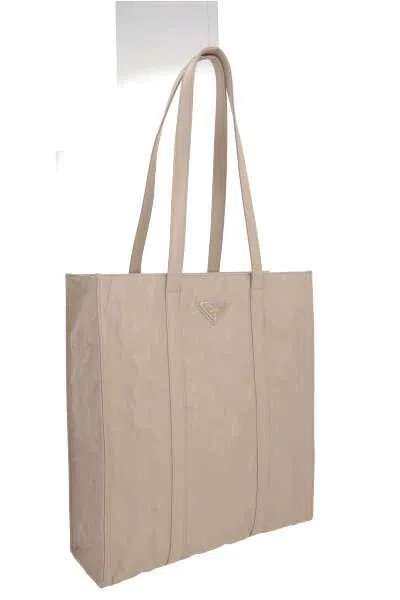 Prada Nappa-leather Tote Bag In White