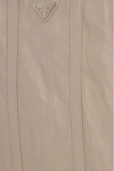 Prada Nappa-leather Tote Bag In White
