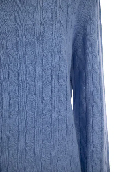 Mc2 Saint Barth Womens Jumper In Wool And Cashmere Blend In Blue