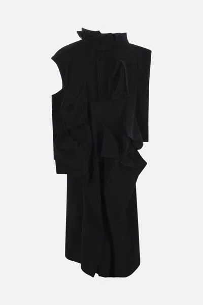 Shop Yohji Yamamoto Coats In Black