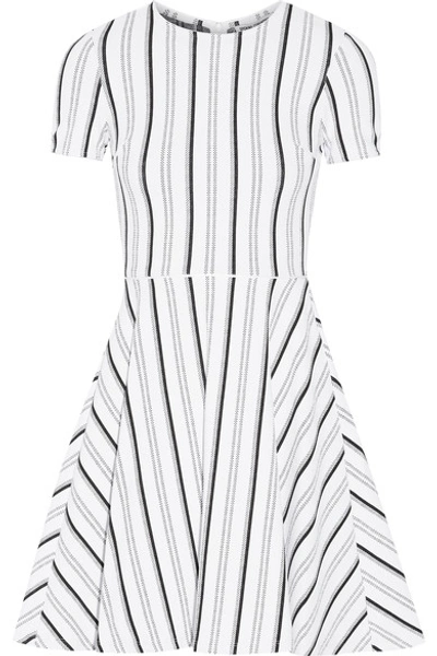 Shop Opening Ceremony Clos Striped Textured-jersey Mini Dress
