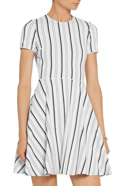 Shop Opening Ceremony Clos Striped Textured-jersey Mini Dress