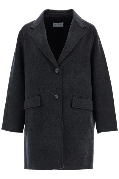 Shop Dynamis Studio Cappotto Monopetto Oxford In Grey