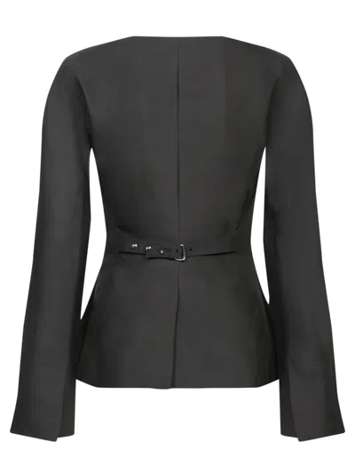 Jacquemus La Veste Spalla Wool Blend Jacket In Black