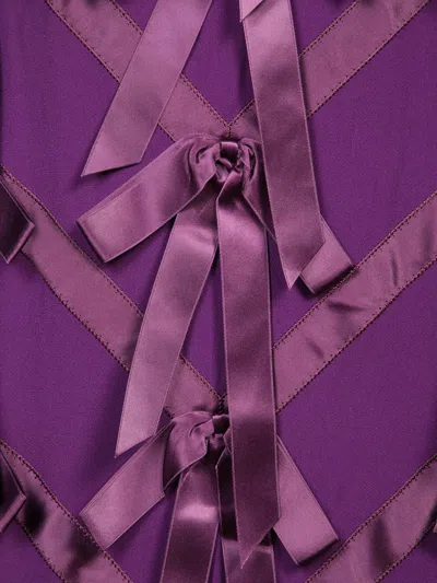 Prada Sablé Dress With Bows In Pink