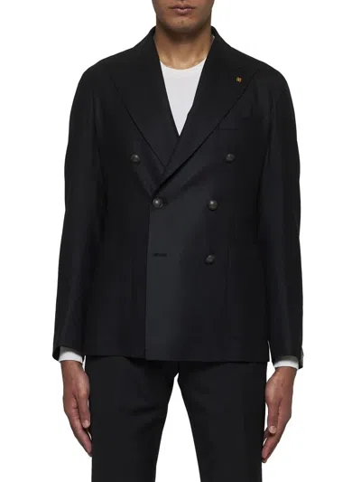 Shop Tagliatore Jackets In Black