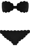 Marysia Antibes Scalloped Bandeau Bikini In Black