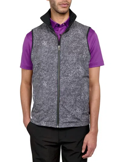 Construct Con.struct Texture Print Performance Reversible Vest In Black