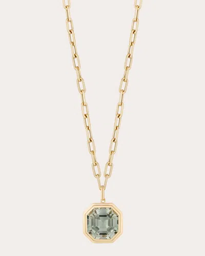 Goshwara Women's Prasiolite & 18k Gold Asscher Pendant Necklace In Green