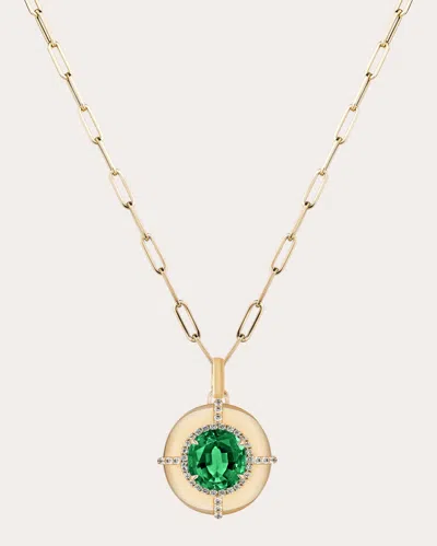 Goshwara Women's Classics 18k Gold Emerald And Diamond Pendant Necklace In Green