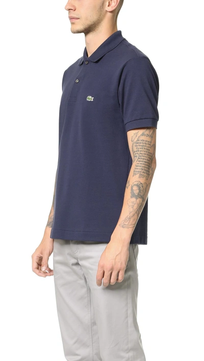 Shop Lacoste Short Sleeve Classic Polo Shirt In Black