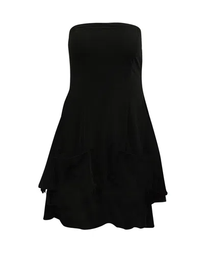 Y-3 Yohji Yamamoto High-low Hem Tube Dress In Black Polyamide In Black