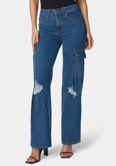 Bebe The Wide Leg Jean In Medium Wash
