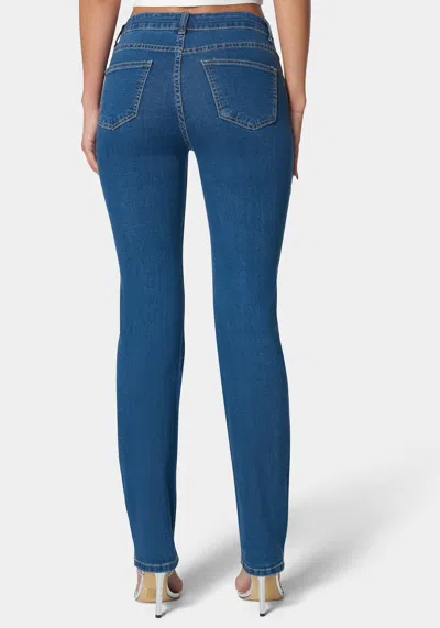 Bebe The Bling Slit Jean In Medium Blue