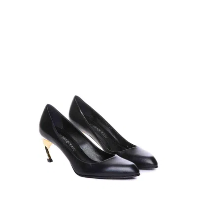 Alexander Mcqueen Armadillo Leather Pumps Women In Animal Print