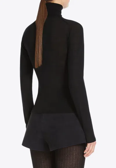 Max Mara Eles Wool And Cashmere Sweater In Black
