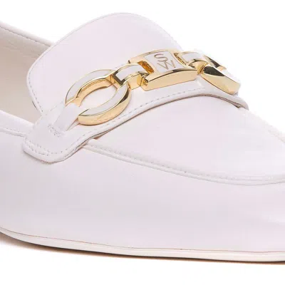 Stuart Weitzman Signature Square Leather Loafers
