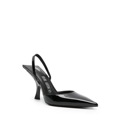 Attico Faux Leather Slingback Pumps