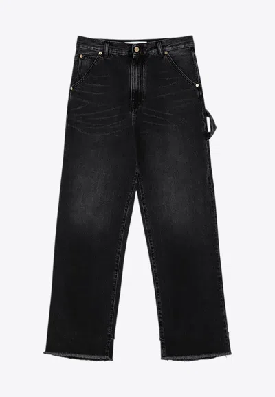 Darkpark Basic Wide-leg Jeans In Black