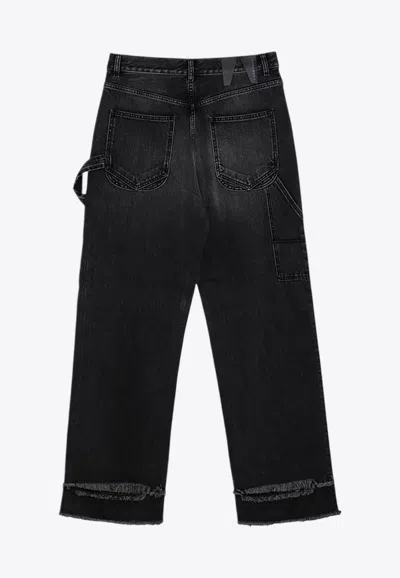 Darkpark Basic Wide-leg Jeans In Black