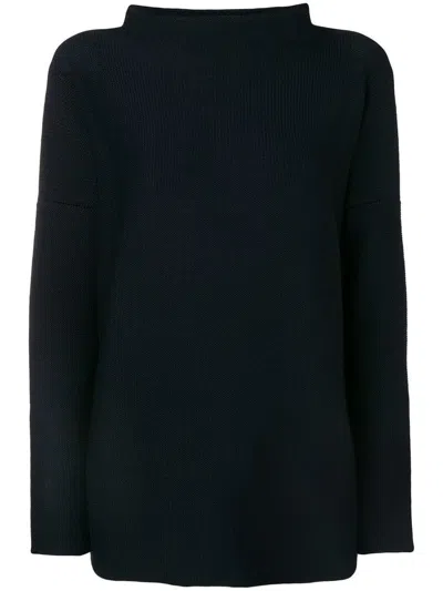 Daniela Gregis Highneck Wool Sweater In Blue