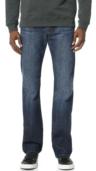Shop 7 For All Mankind Brett Boot Cut Jeans In Blue