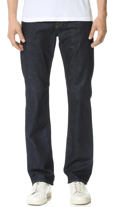 Shop 7 For All Mankind Carsen Easy Straight Leg Jeans In Dark & Clean