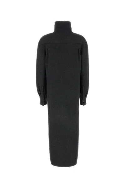 Givenchy Womens Charcoal High-neck Extended-hem Wool-blend Jumper In Grey