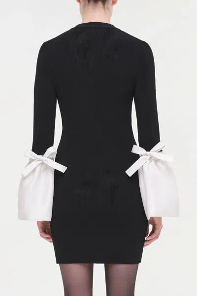 Simkhai Agathea Knit Combo Mini Dress In Black