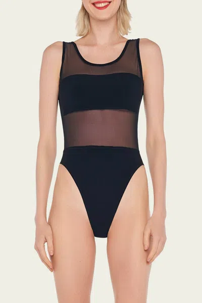 Norma Kamali Dash Dash Mesh One-piece Swimsuit