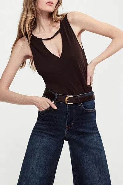 Frame Deep V Tank In Chocolate Brown