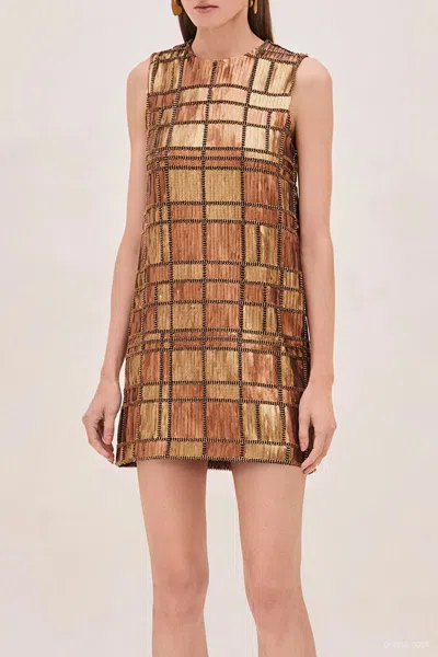 Shop Alexis Emani Short Dress In Bronze