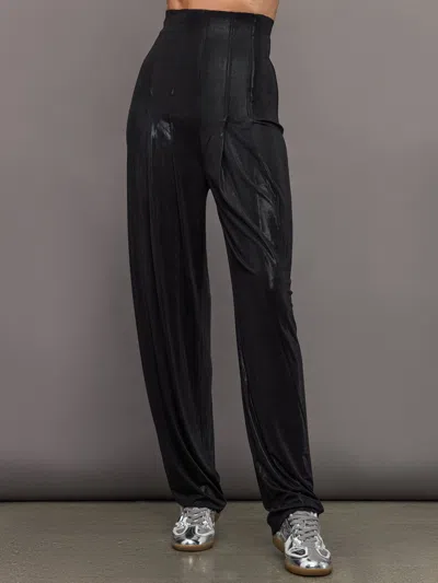 Norma Kamali High Waist Tailored Pleat Pant In Black