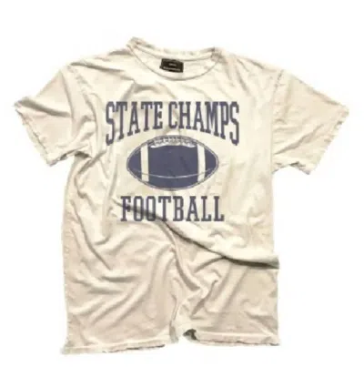 The Original Retro Brand State Champs Football Tee In Ivory In Multi