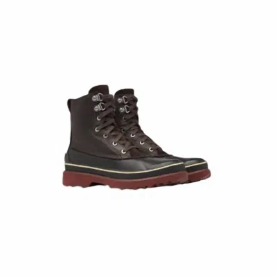 Sorel Men's Caribou Storm Waterproof Fashion Boots In Blackened Brown In Multi