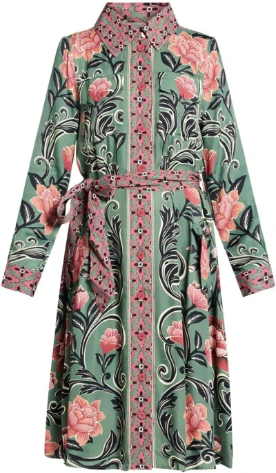 Farm Rio Floral-print Midi Dress In Multi