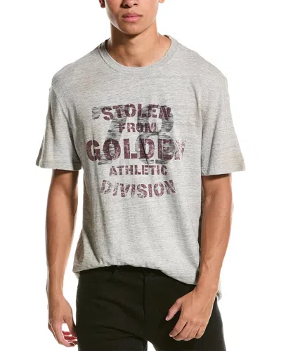 Golden Goose Cotton T-shirt Graphic Print In Gray