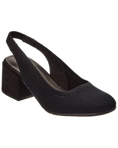 Eileen Fisher Stretch Canvas Slingback Pumps In Black