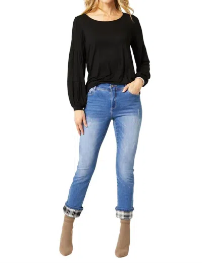 Coco + Carmen Omg Zoey Zip Boyfriend Jeans In Medium Denim In Blue