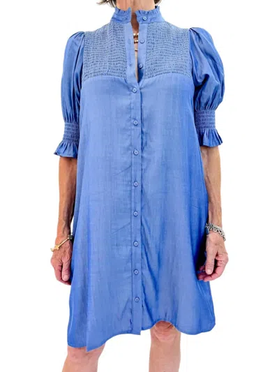 Taylor Tillman Aubrey Dress In Chambray In Blue