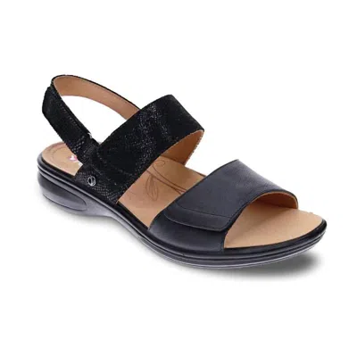 Revere Women's Como Sandal In Black Lizard In Multi