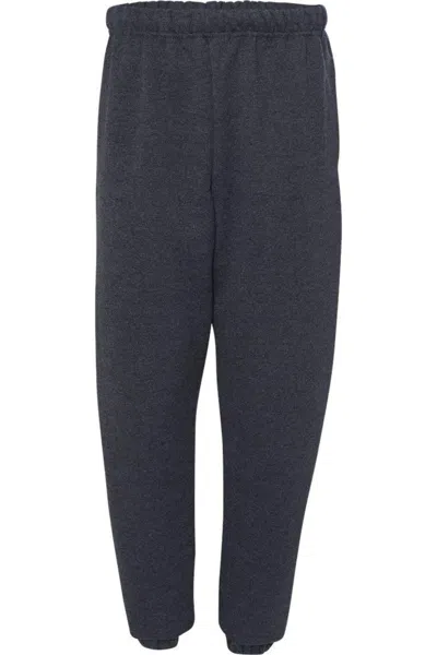 Jerzees Super Sweats Nublend Sweatpants With Pockets In Blue