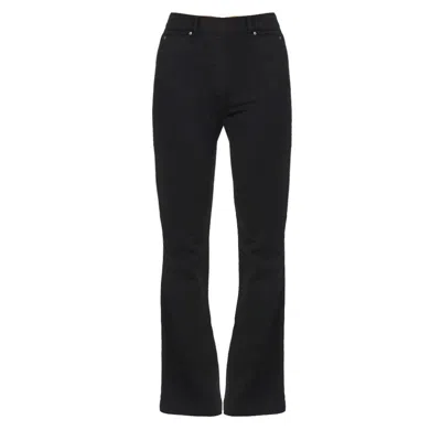 Spanx Women's Flare Denim Jeans Pants Clean Black In Black