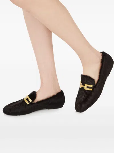 Aquazzura Soft Suede Loafers Elastic Sides In Brown