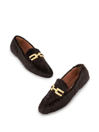 Aquazzura Soft Suede Loafers Elastic Sides In Brown