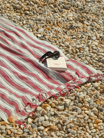 Mizar & Alcor Terra Handwoven Linen And Cotton Towels (set Of 2)  Abask Gift Set