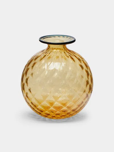 Venini Monofiori Balloton Glass Vase In Yellow