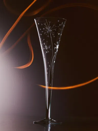 Artel Fireworks Hand-engraved Crystal Champagne Flute  Abask Luxury Gift