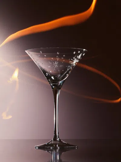 Artel Fireworks Hand-engraved Crystal Cocktail Glass  Abask Luxury Gift