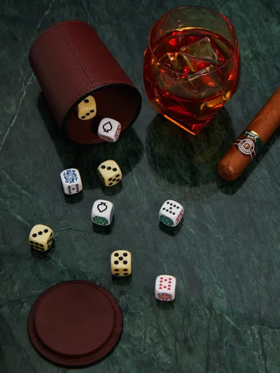 Giobagnara Leather Dice Cup  Abask Luxury Gift In Adult